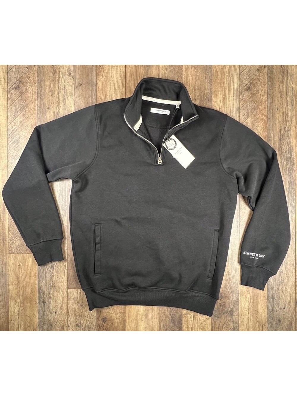 NEW Kenneth Cole Heavy Quarter Zip Pullover Sweatshirt Broken In Fleece XL NWT